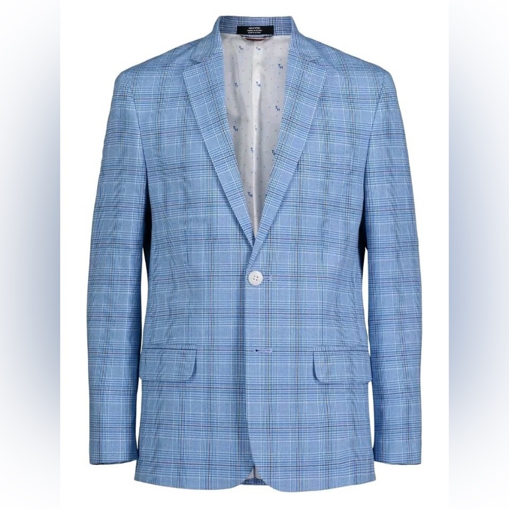 Tommy Hilfiger Sky Blue Checkered Blazer